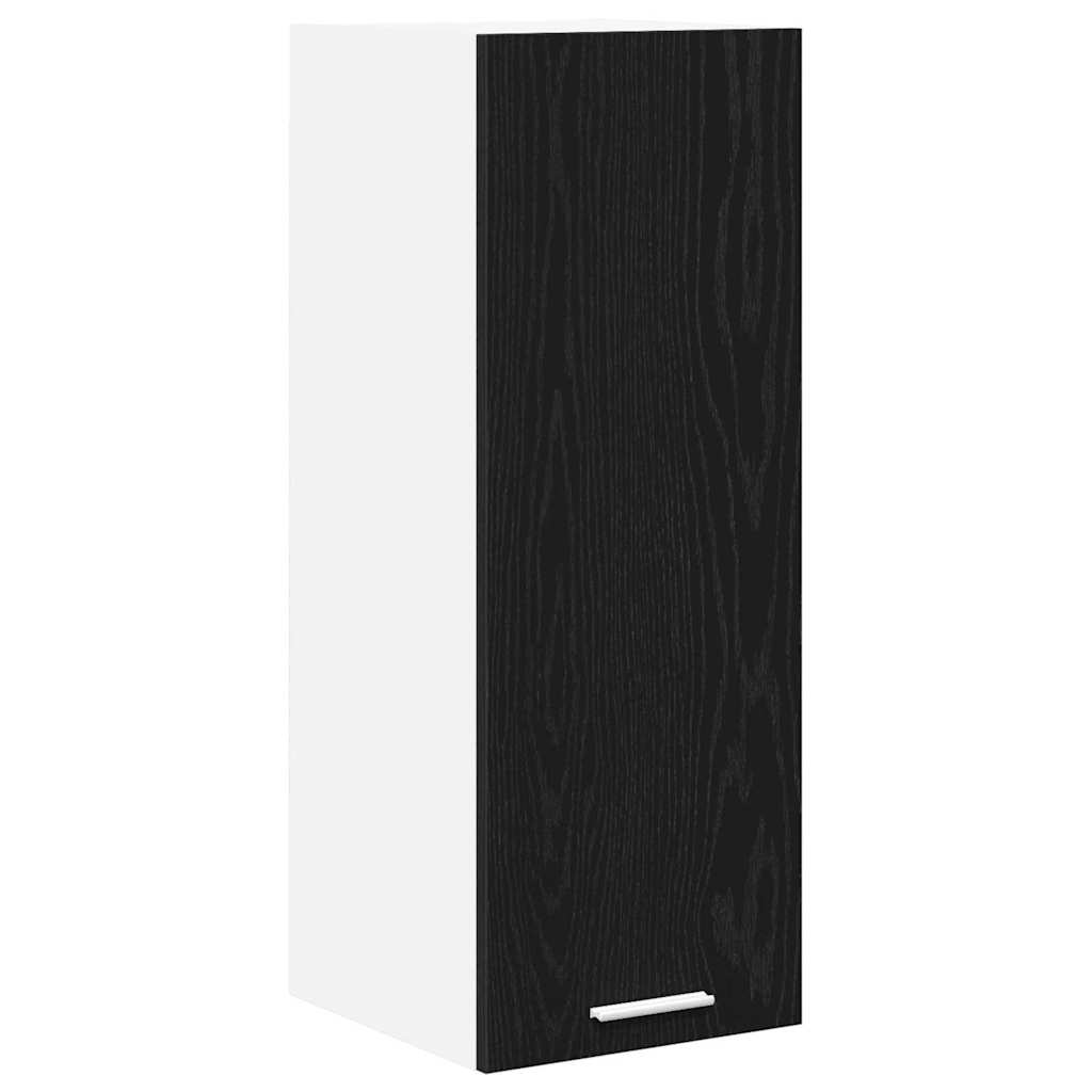 Hanging Cabinet Riga 2 pcs Black Oak and White 30 x 31 x 80 cm