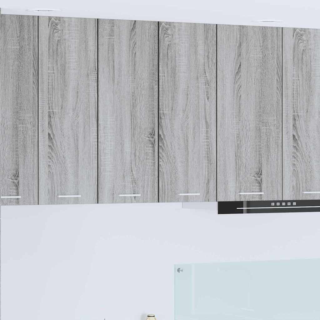 Hanging Cabinet Riga Grey Sonoma and White 30 x 31 x 80 cm
