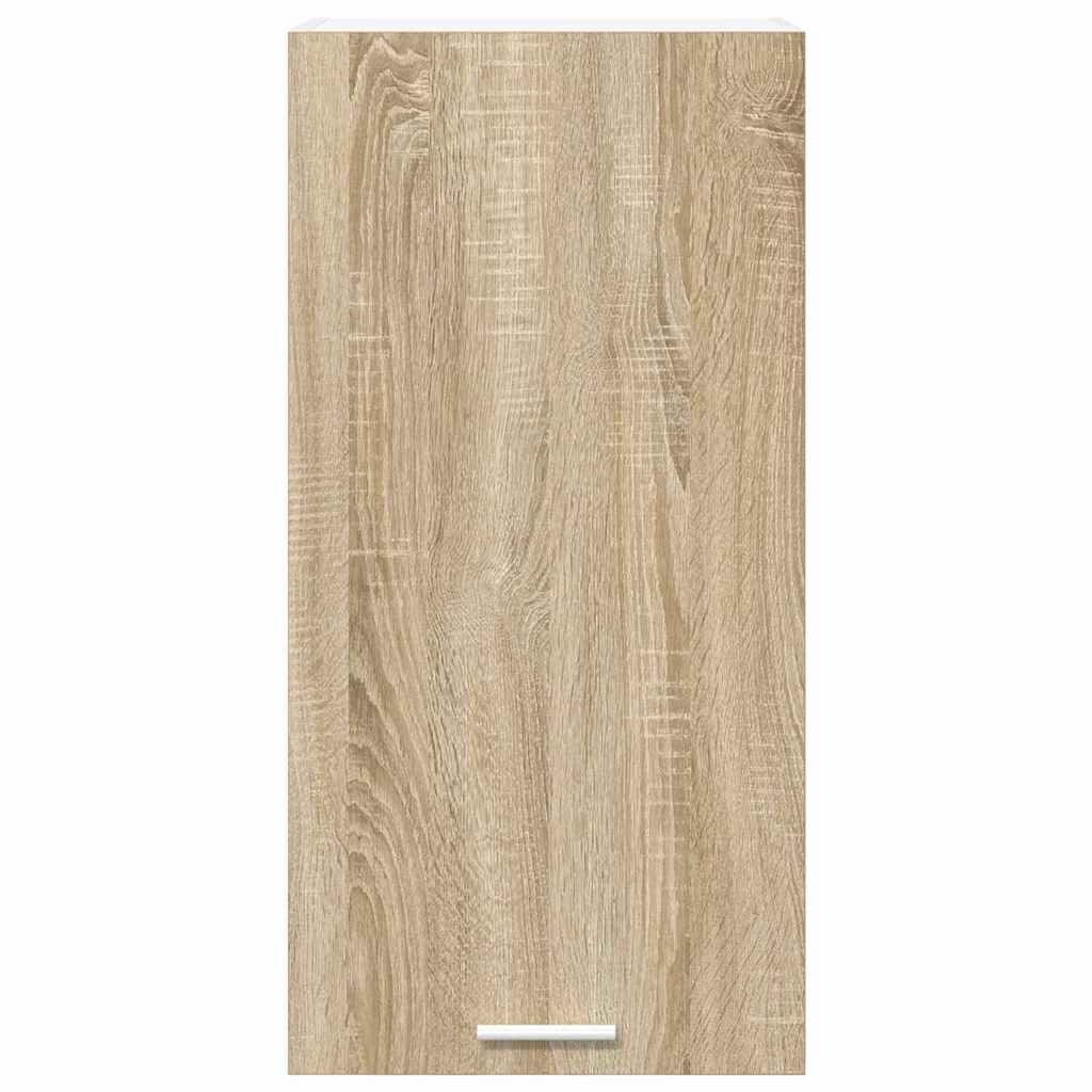 Hanging Cabinet Riga Sonoma Oak and White 40 x 31 x 80 cm