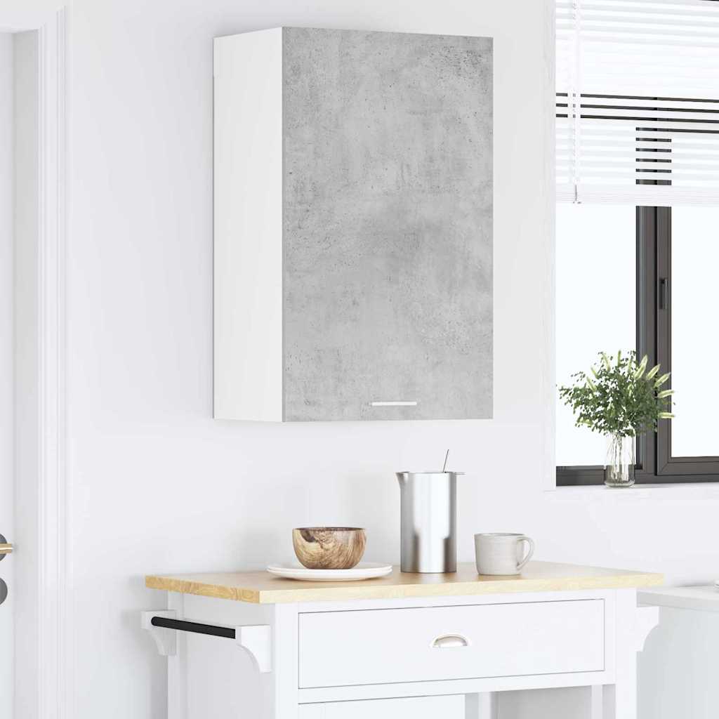 Hanging Cabinet Riga Concrete Grey and White 50 x 31 x 80 cm