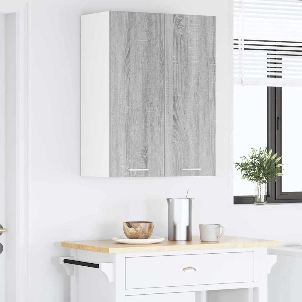 Hanging Cabinet with Shelf Riga Grey Sonoma 60 x 31 x 80 cm