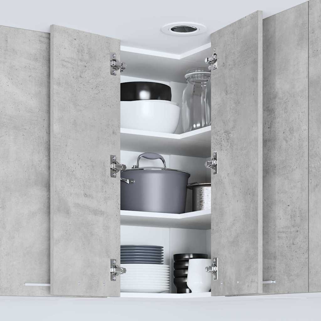 Hanging Cabinet Riga Concrete Grey and White 57 x 57 x 80 cm
