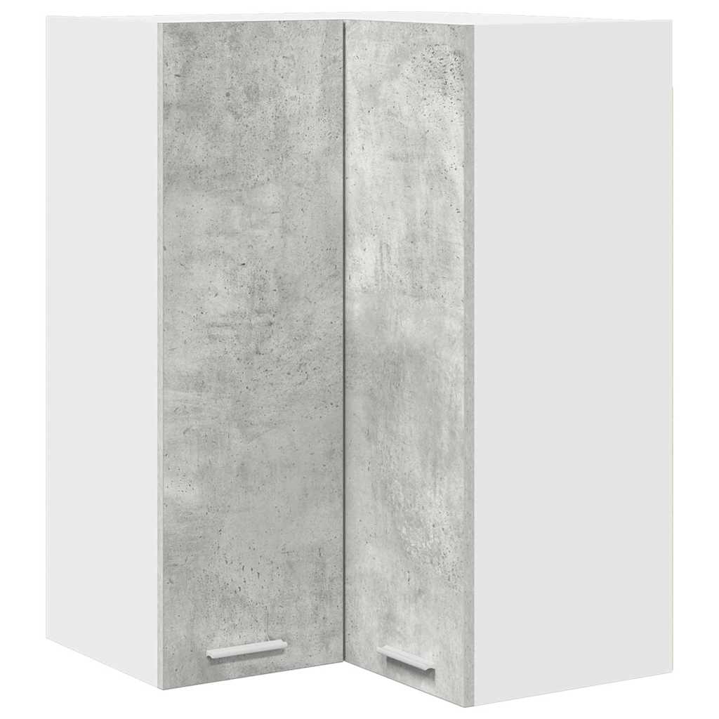Hanging Cabinet Riga Concrete Grey and White 57 x 57 x 80 cm