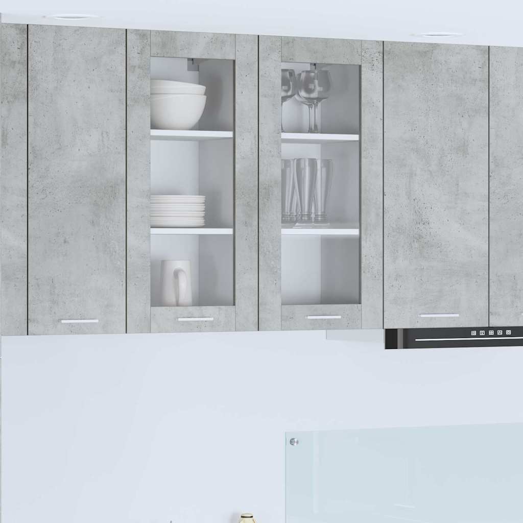 Hanging Cabinet Riga 2 pcs Concrete Grey 40 x 31 x 80 cm