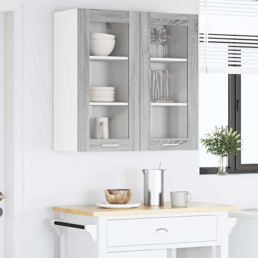 Hanging Cabinet Riga 2 pcs Grey Sonoma 40 x 31 x 80 cm
