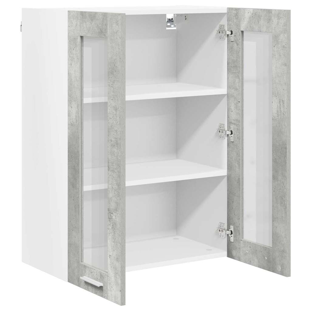Hanging Cabinet with Shelf Riga Concrete Grey 60 x 31 x 80 cm