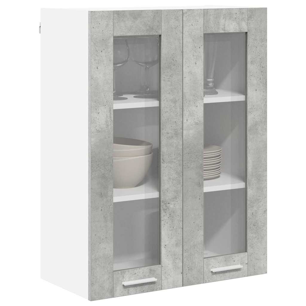 Hanging Cabinet with Shelf Riga Concrete Grey 60 x 31 x 80 cm