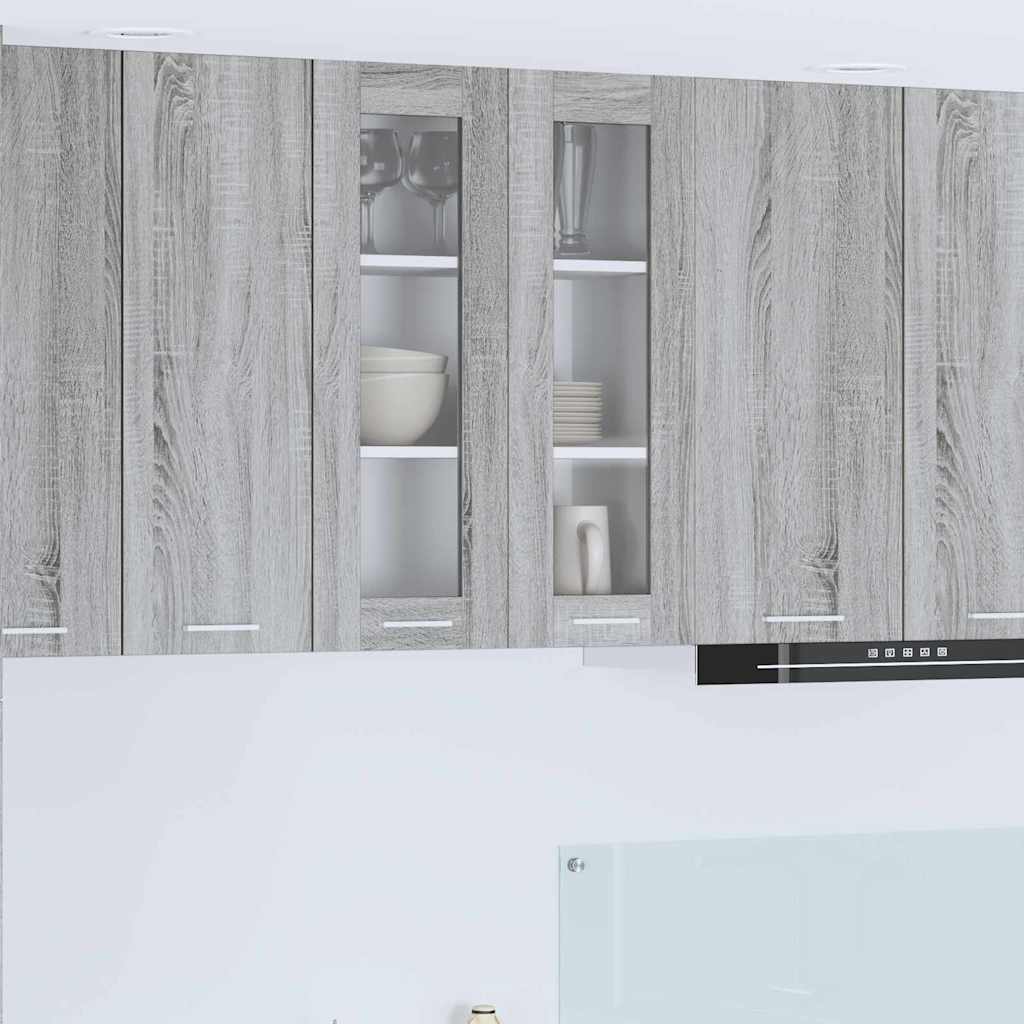 Hanging Cabinet with Shelf Riga Grey Sonoma 60 x 31 x 80 cm