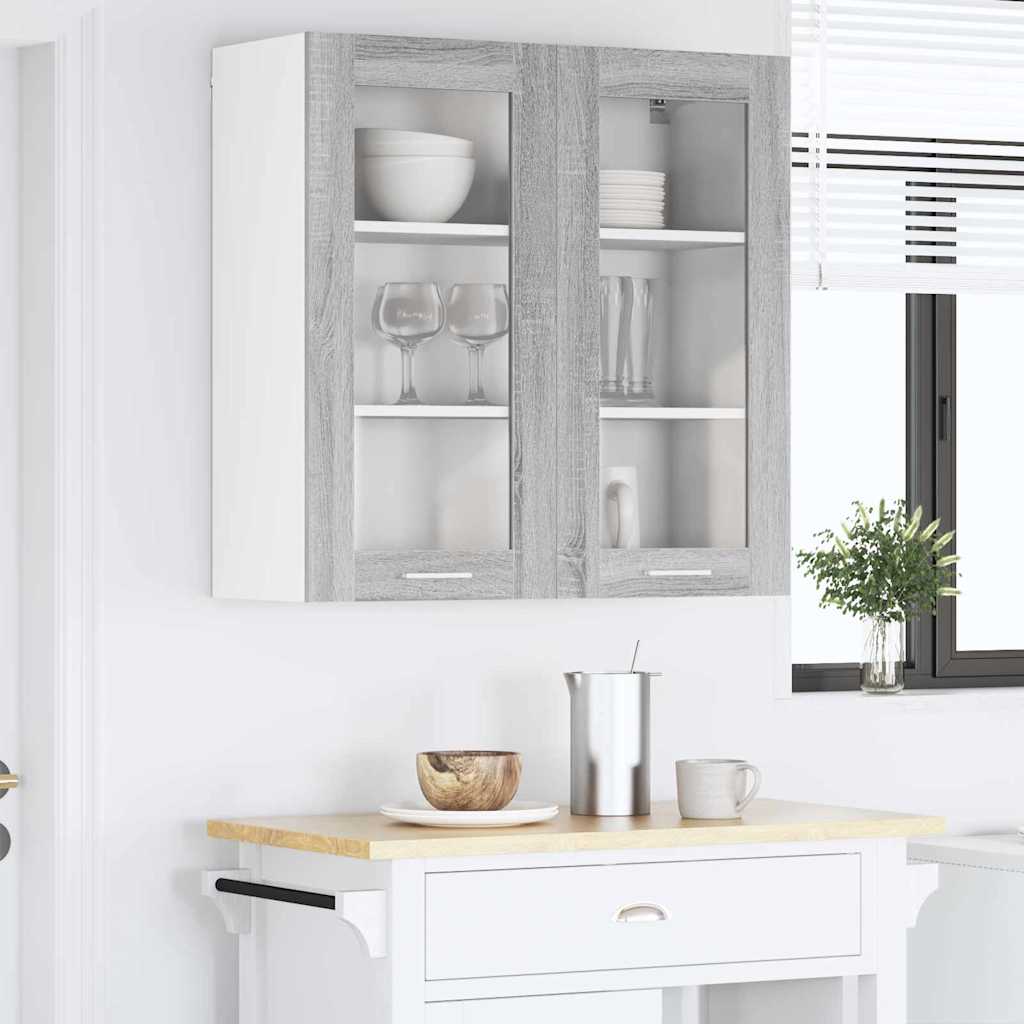Hanging Cabinet with Shelf Riga Grey Sonoma 80 x 31 x 80 cm