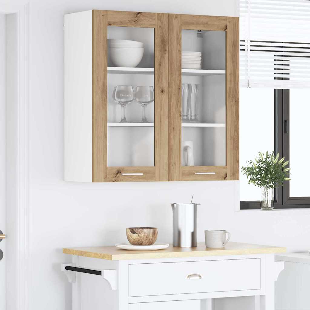 Hanging Cabinet with Shelf Riga Artisan Oak 80 x 31 x 80 cm