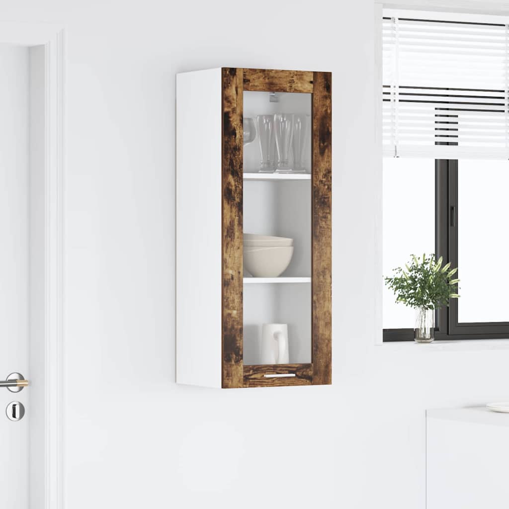 Hanging Cabinet with Shelf Riga Smoked Oak 40 x 31 x 100 cm