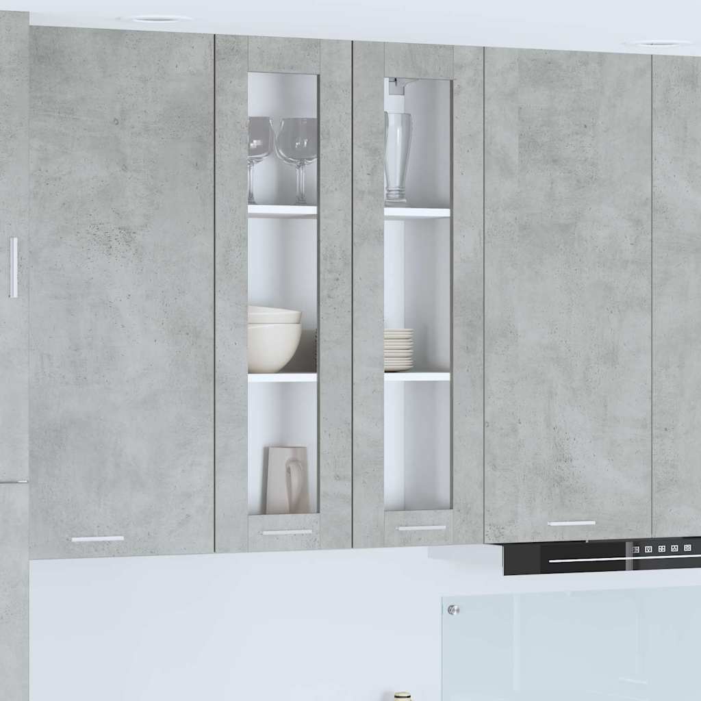Hanging Cabinet with Shelf Riga Concrete Grey 60 x 31 x 100 cm