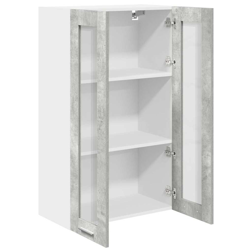 Hanging Cabinet with Shelf Riga Concrete Grey 60 x 31 x 100 cm
