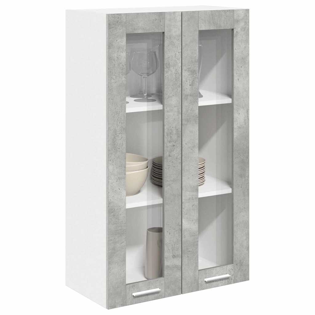 Hanging Cabinet with Shelf Riga Concrete Grey 60 x 31 x 100 cm