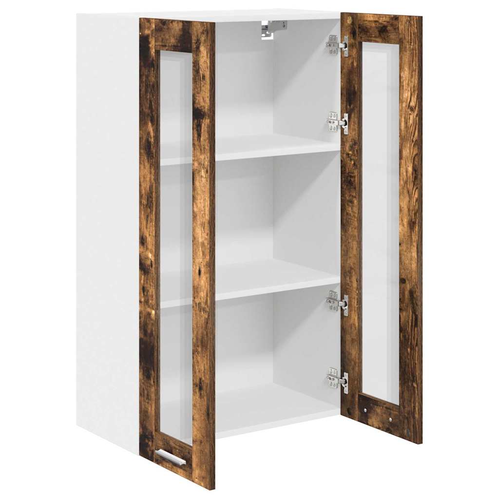 Hanging Cabinet with Shelf Riga Smoked Oak 60 x 31 x 100 cm