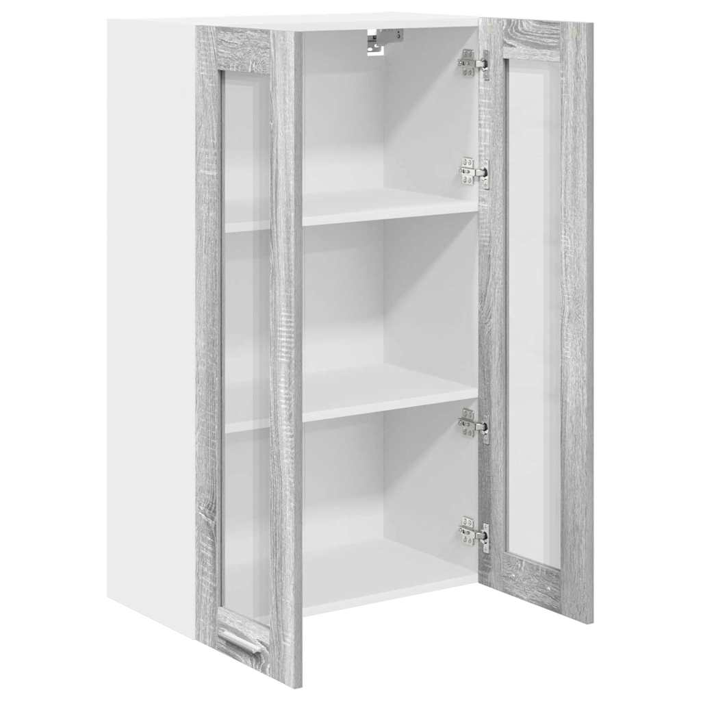 Hanging Cabinet with Shelf Riga Grey Sonoma 60 x 31 x 100 cm