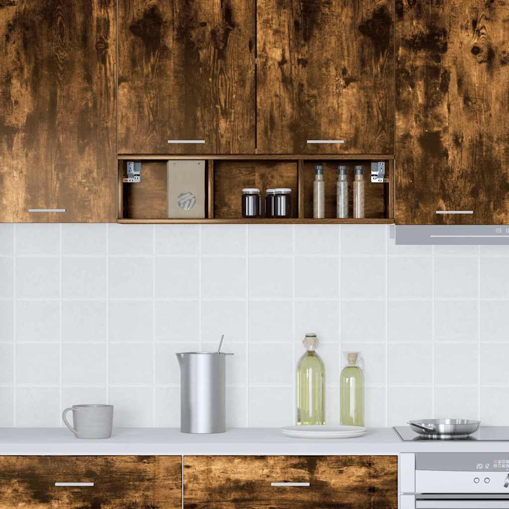 Hanging Cabinet with Shelf Riga Smoked Oak 20 x 29.5 x 80 cm