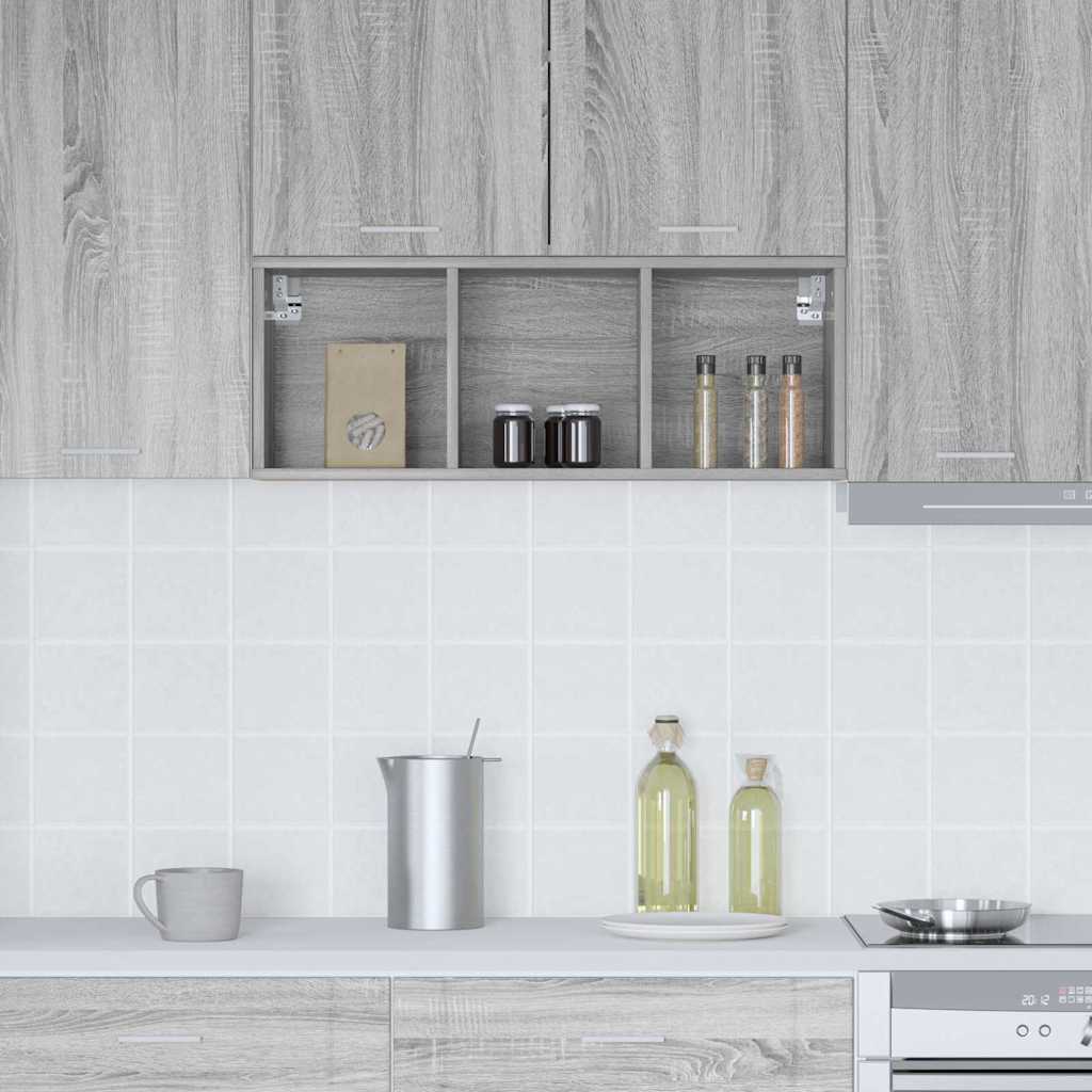 Hanging Cabinet with Shelf Riga Grey Sonoma 30 x 29.5 x 80 cm