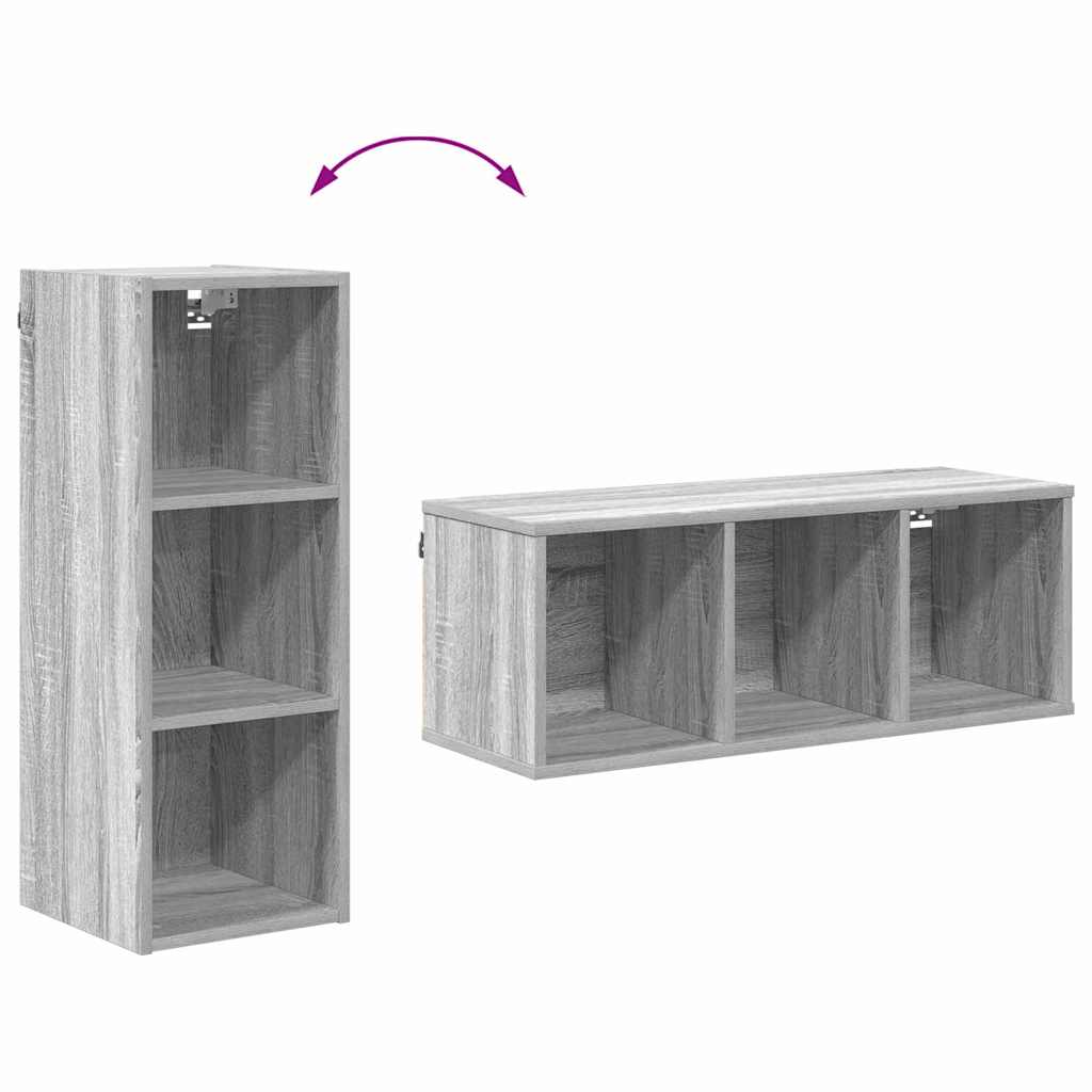 Hanging Cabinet with Shelf Riga Grey Sonoma 30 x 29.5 x 80 cm