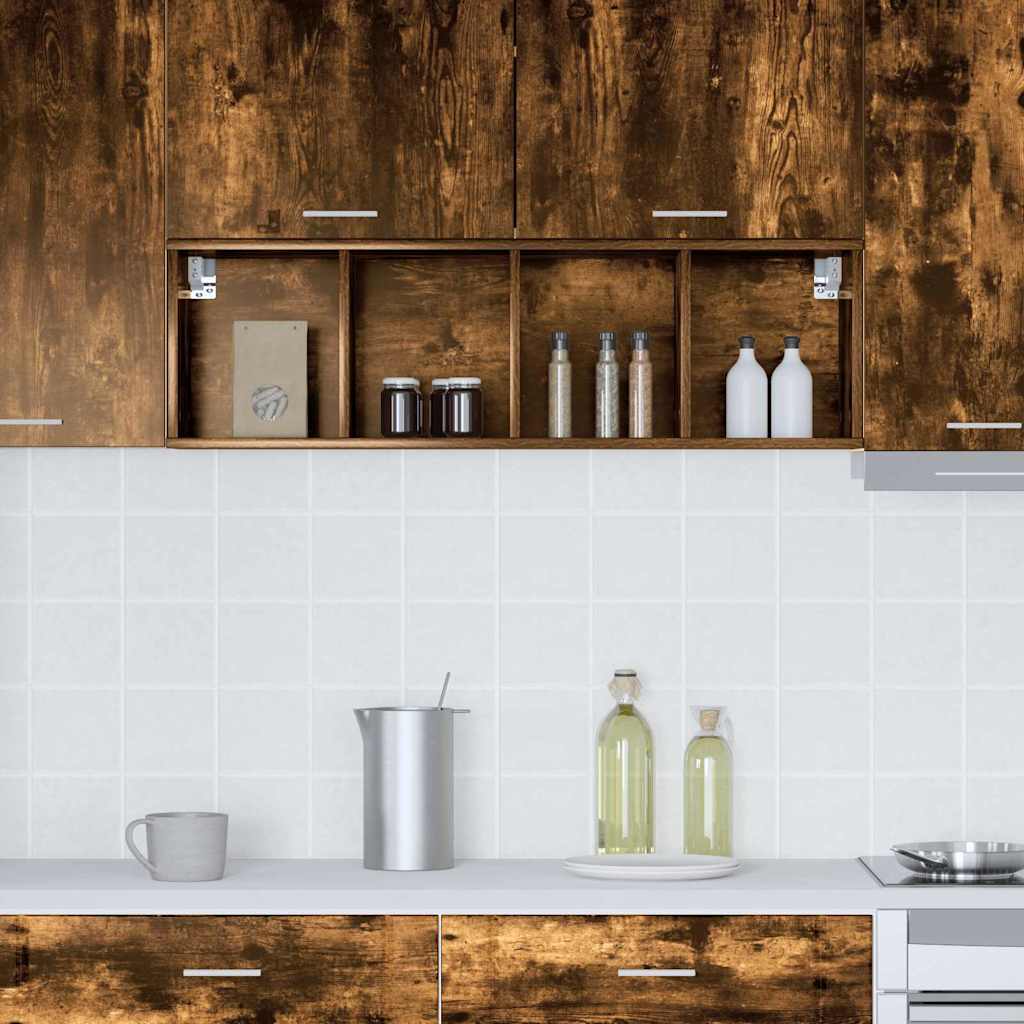 Hanging Cabinet with Shelf Riga Smoked Oak 30 x 29.5 x 100 cm