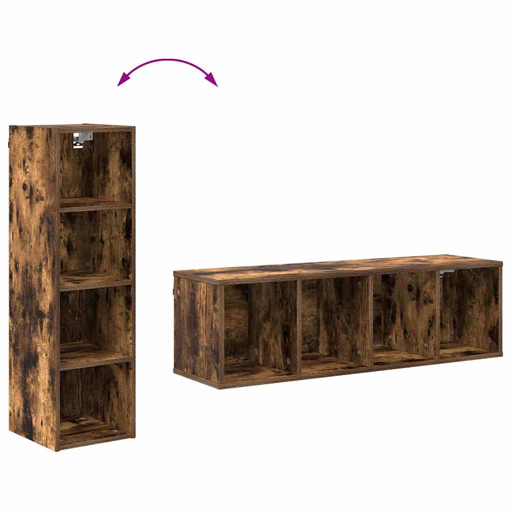 Hanging Cabinet with Shelf Riga Smoked Oak 30 x 29.5 x 100 cm