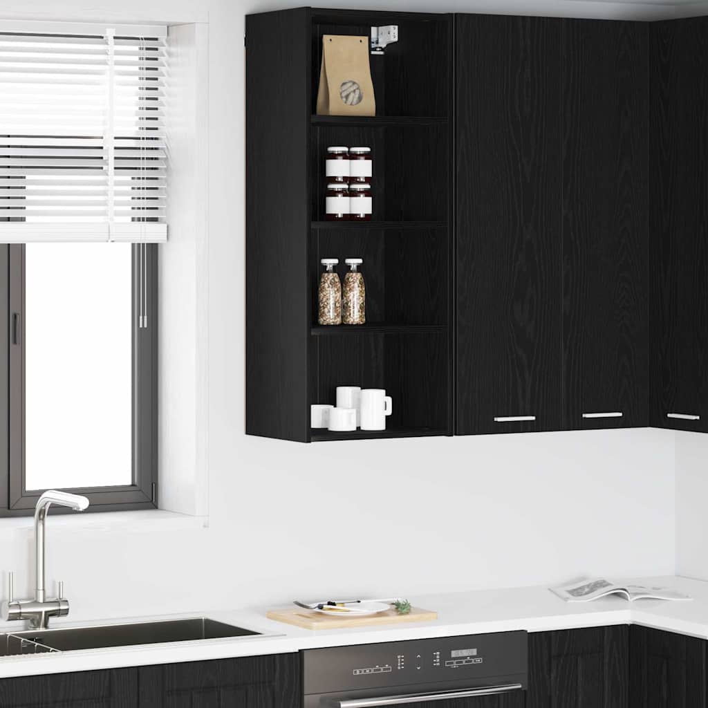 Hanging Cabinet with Shelf Riga Black Oak 40 x 29.5 x 100 cm