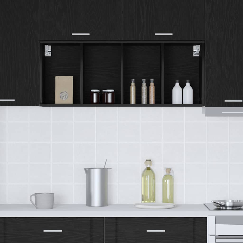 Hanging Cabinet with Shelf Riga Black Oak 40 x 29.5 x 100 cm