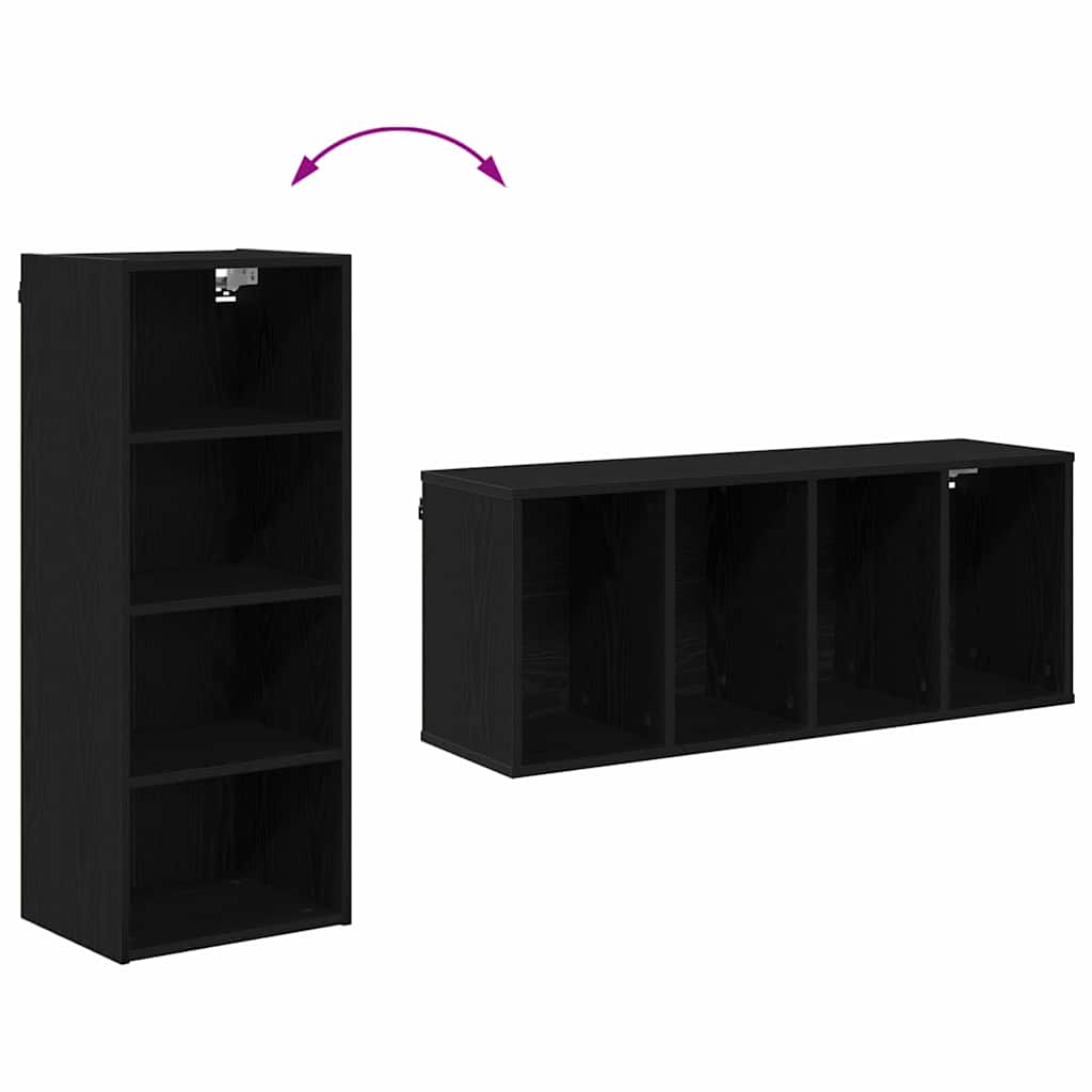 Hanging Cabinet with Shelf Riga Black Oak 40 x 29.5 x 100 cm
