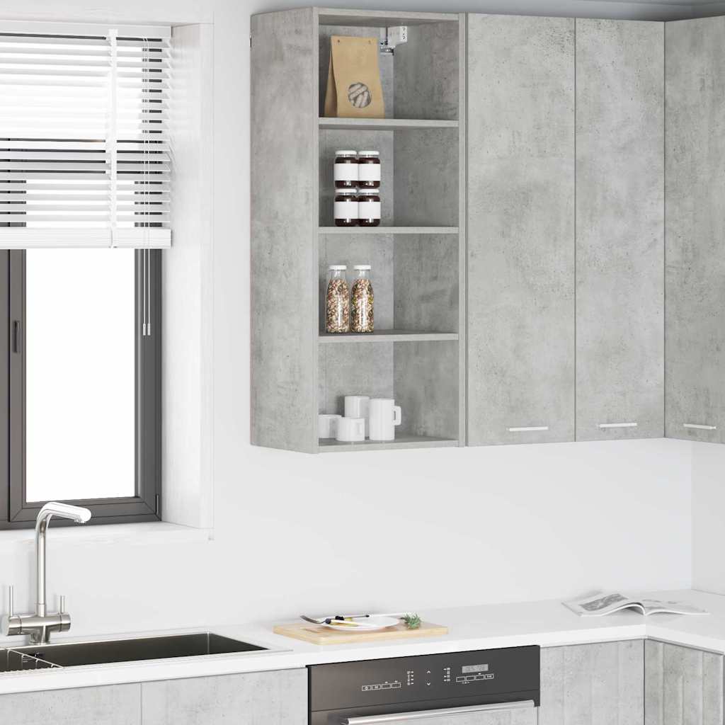 Hanging Cabinet Riga Concrete Grey 40 x 29.5 x 100 cm