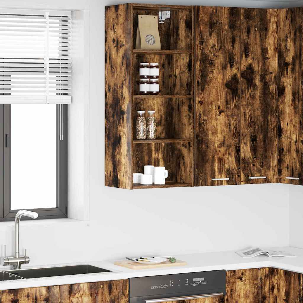 Hanging Cabinet with Shelf Riga Smoked Oak 40 x 29.5 x 100 cm