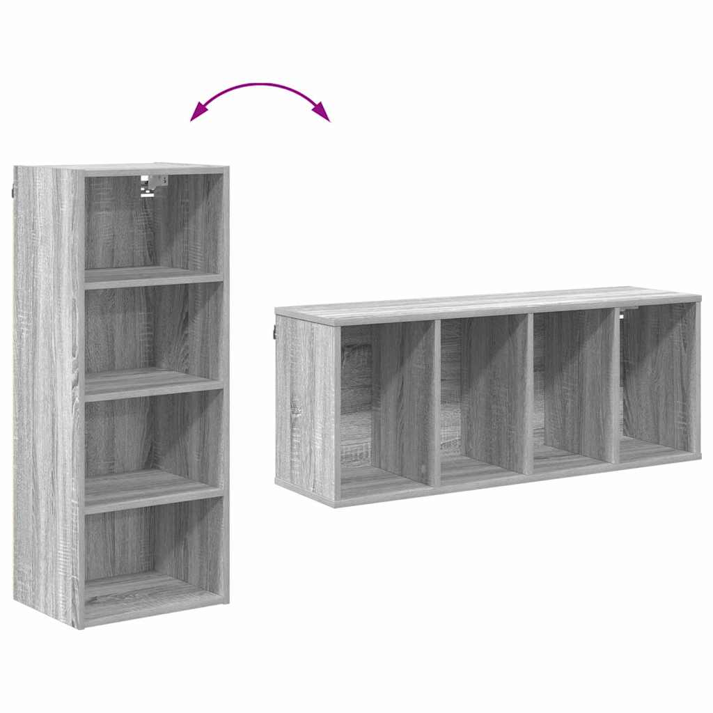 Hanging Cabinet with Shelf Riga Grey Sonoma 40 x 29.5 x 100 cm