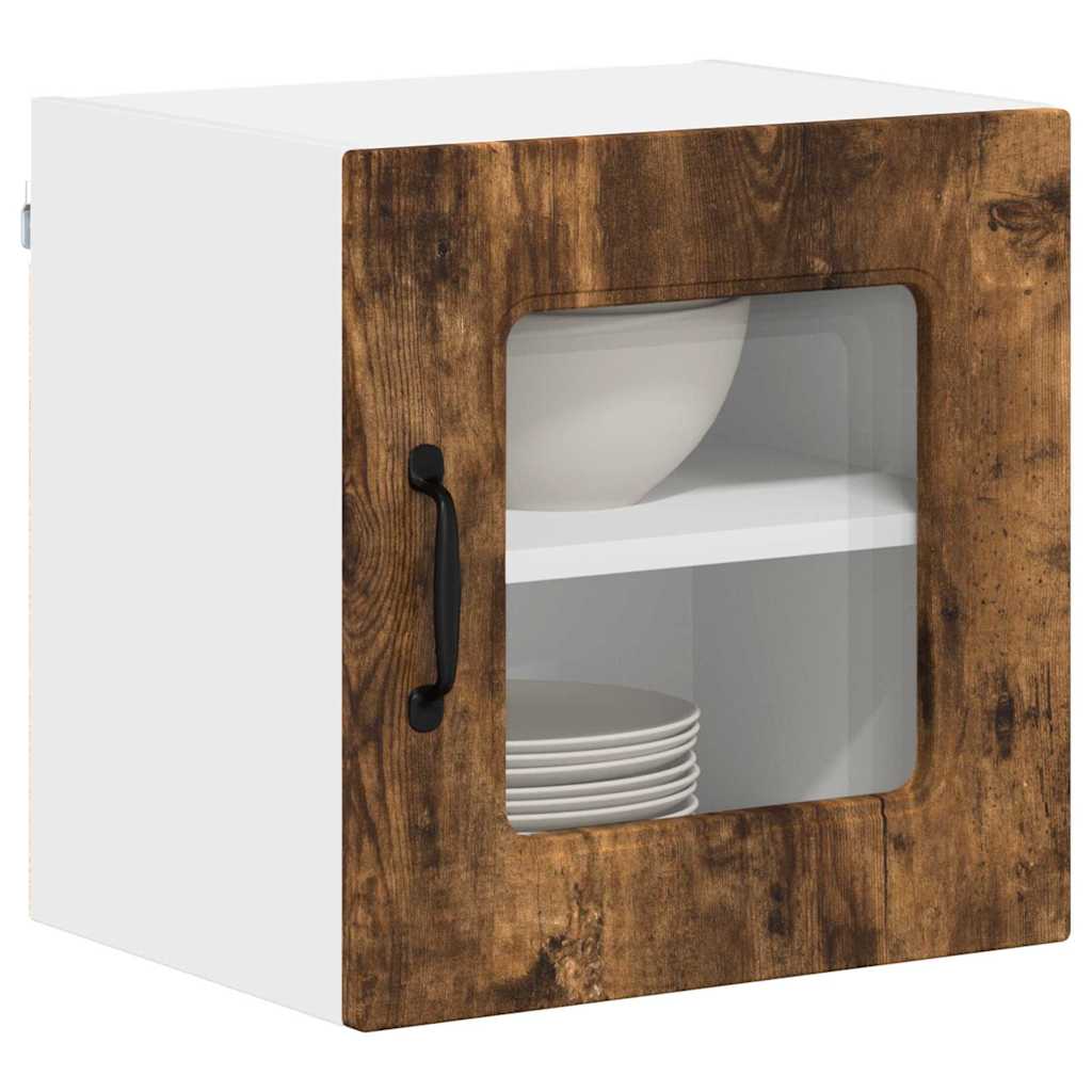 Kitchen Wall Cabinet with Door 2 pcs Smoked Oak 40 x 31 x 40 cm