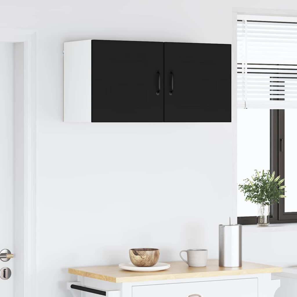 Kitchen Wall Cabinet with Shelf 2 pcs Black 40 x 31 x 40 cm