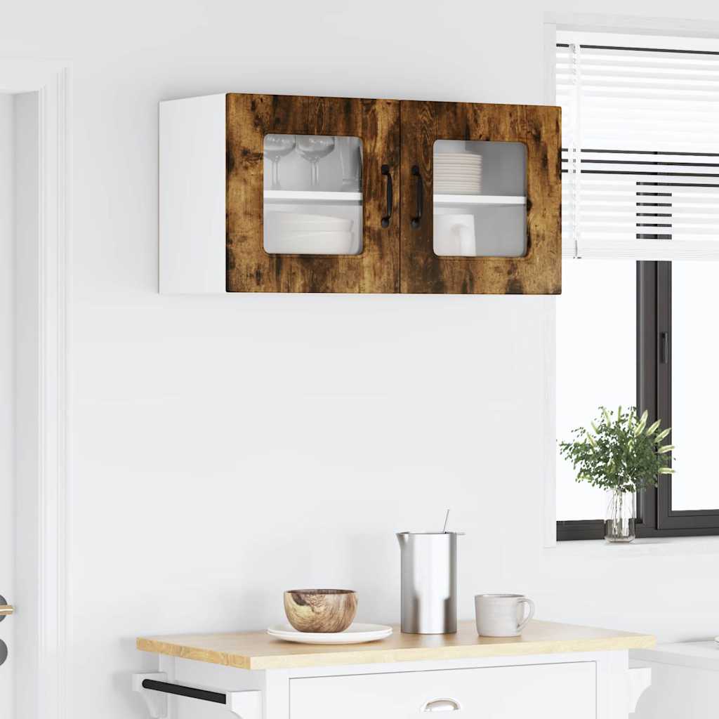 Kitchen Wall Cabinet Smoked Oak 80 x 31 x 40 cm Engineered Wood