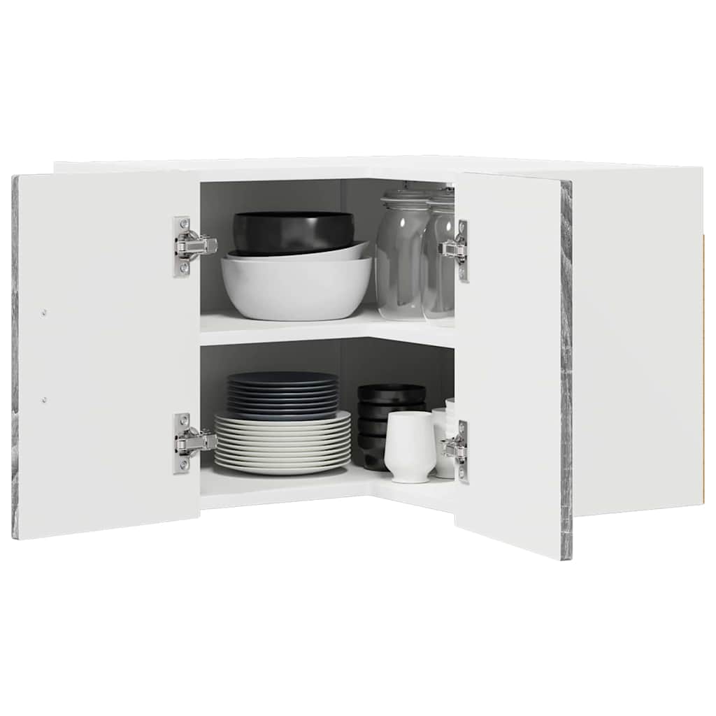 Kitchen Wall Cabinet with Shelf Grey Sonoma 57 x 57 x 40 cm