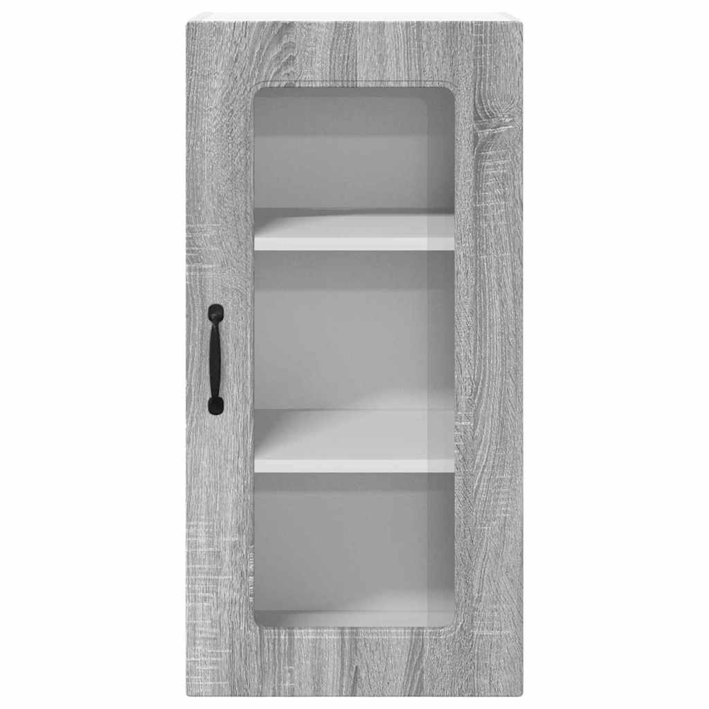 Kitchen Wall Cabinet with Shelf Grey Sonoma 40 x 31 x 80 cm