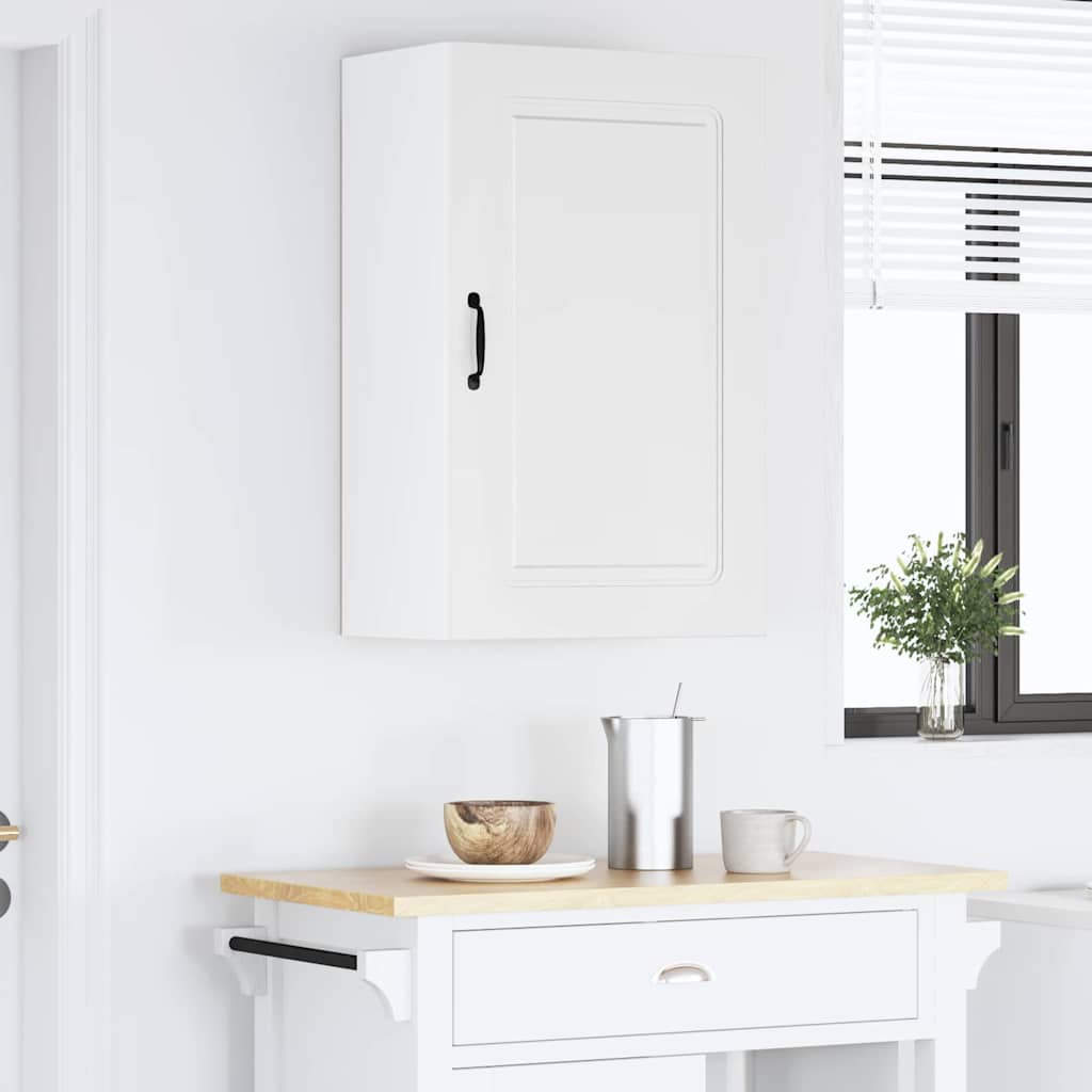 Kitchen Wall Cabinet with Door High Gloss White 50 x 31 x 80 cm