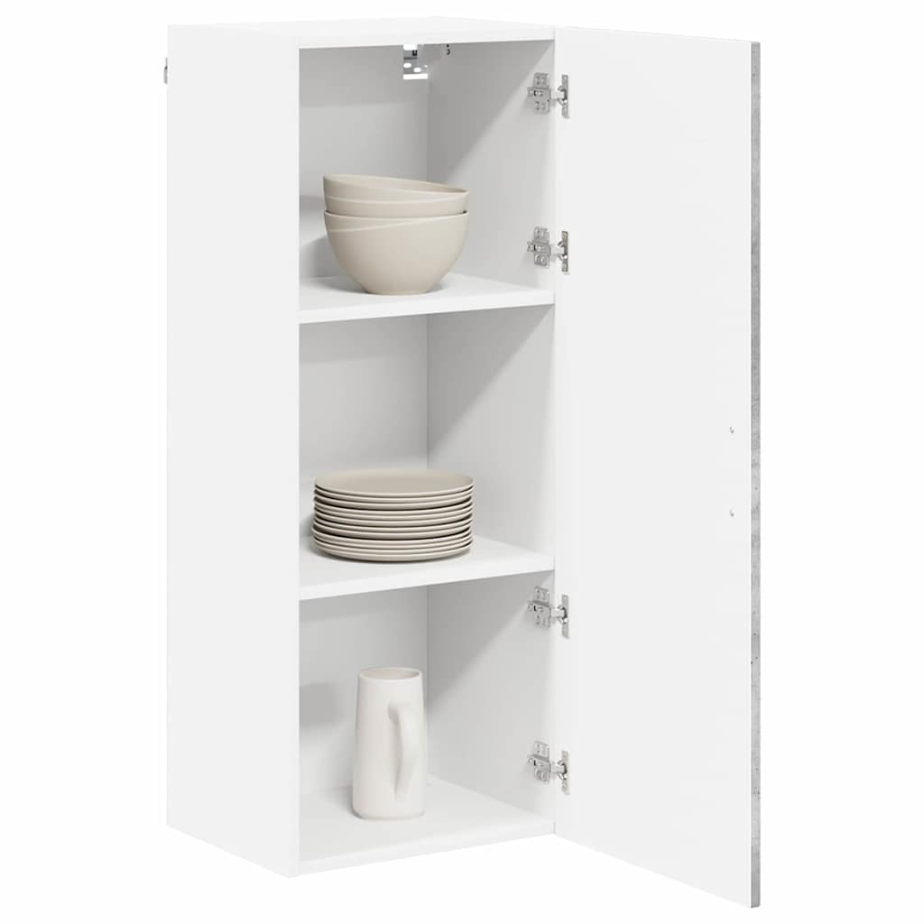 Kitchen Wall Cabinet with Shelf Concrete Grey 40 x 31 x 100 cm