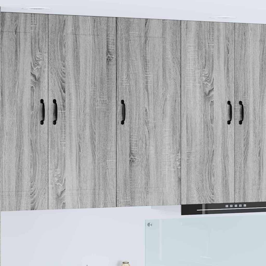 Kitchen Wall Cabinet with Shelf Grey Sonoma 40 x 31 x 100 cm