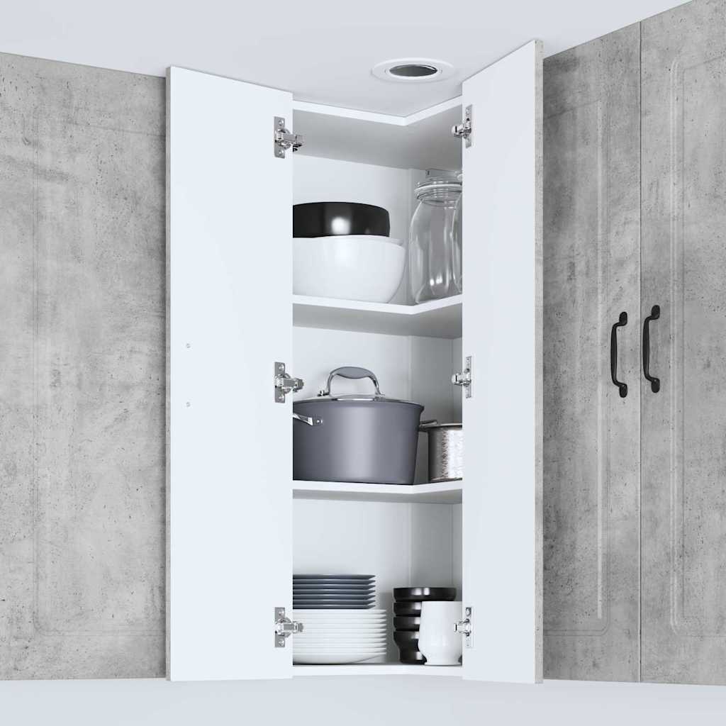 Kitchen Wall Cabinet with Shelf Concrete Grey 57 x 57 x 100 cm