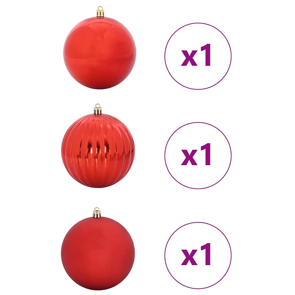 Christmas Bauble Set 3 pcs Red