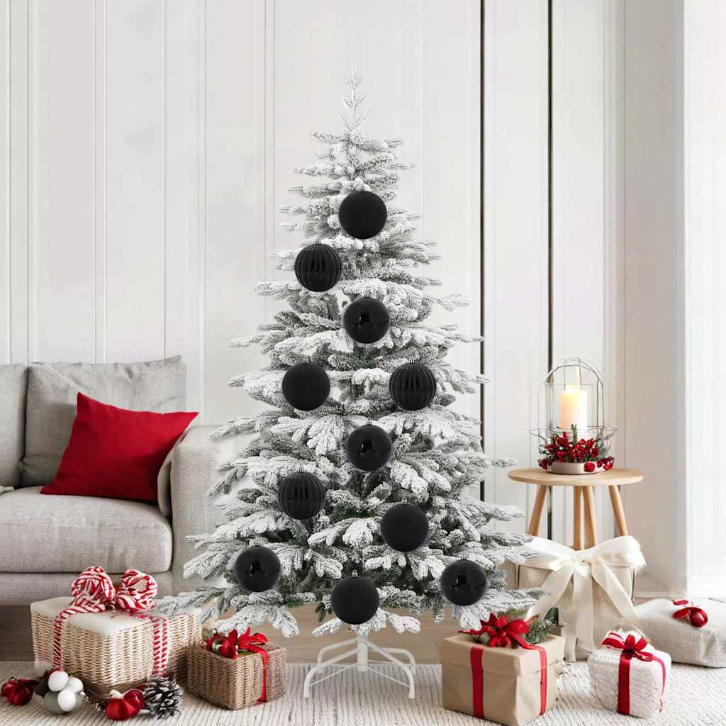 Christmas Bauble Set 9 pcs Black