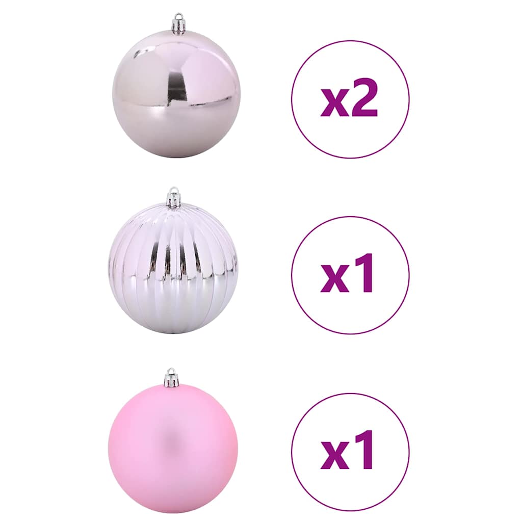 Christmas Bauble Set 4 pcs Pink