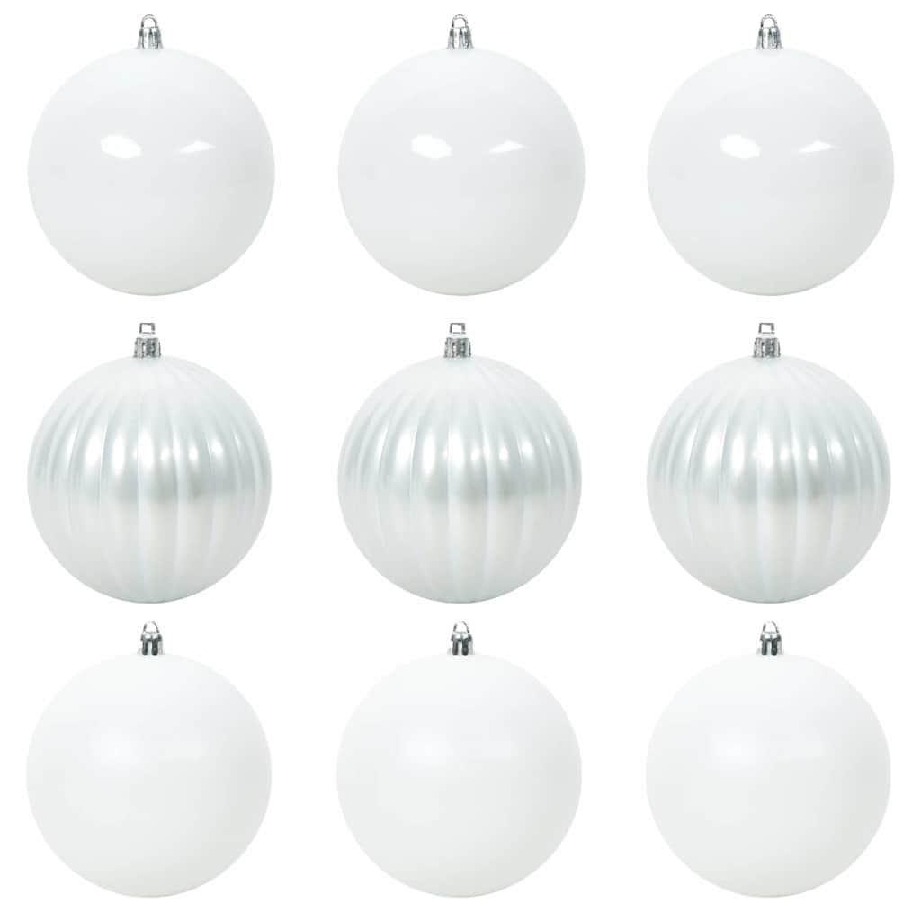Christmas Bauble Set 9 pcs White