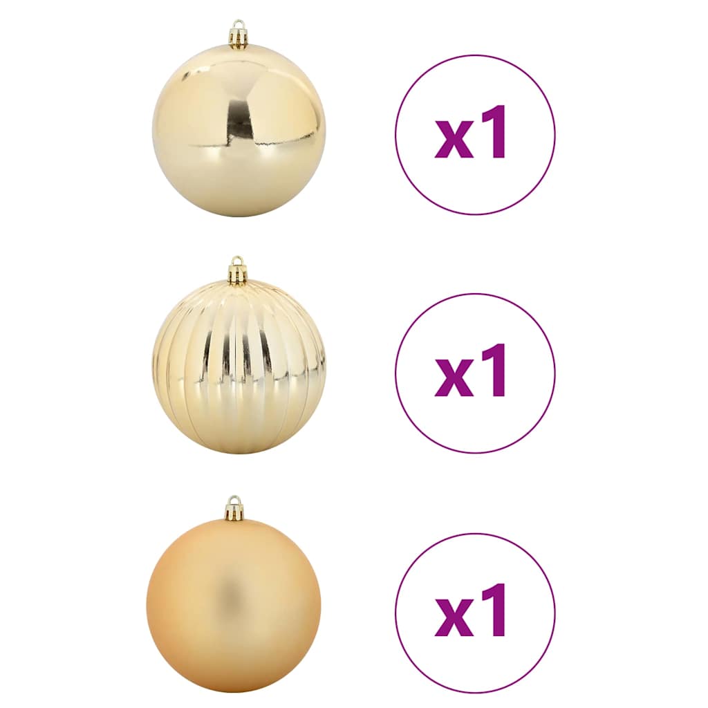 Christmas Bauble Set 3 pcs Gold