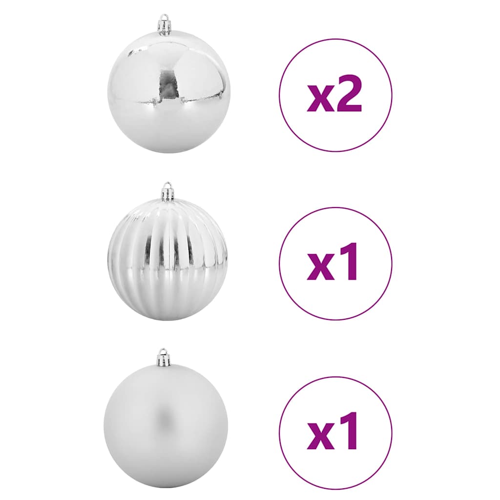 Christmas Bauble Set 4 pcs Silver