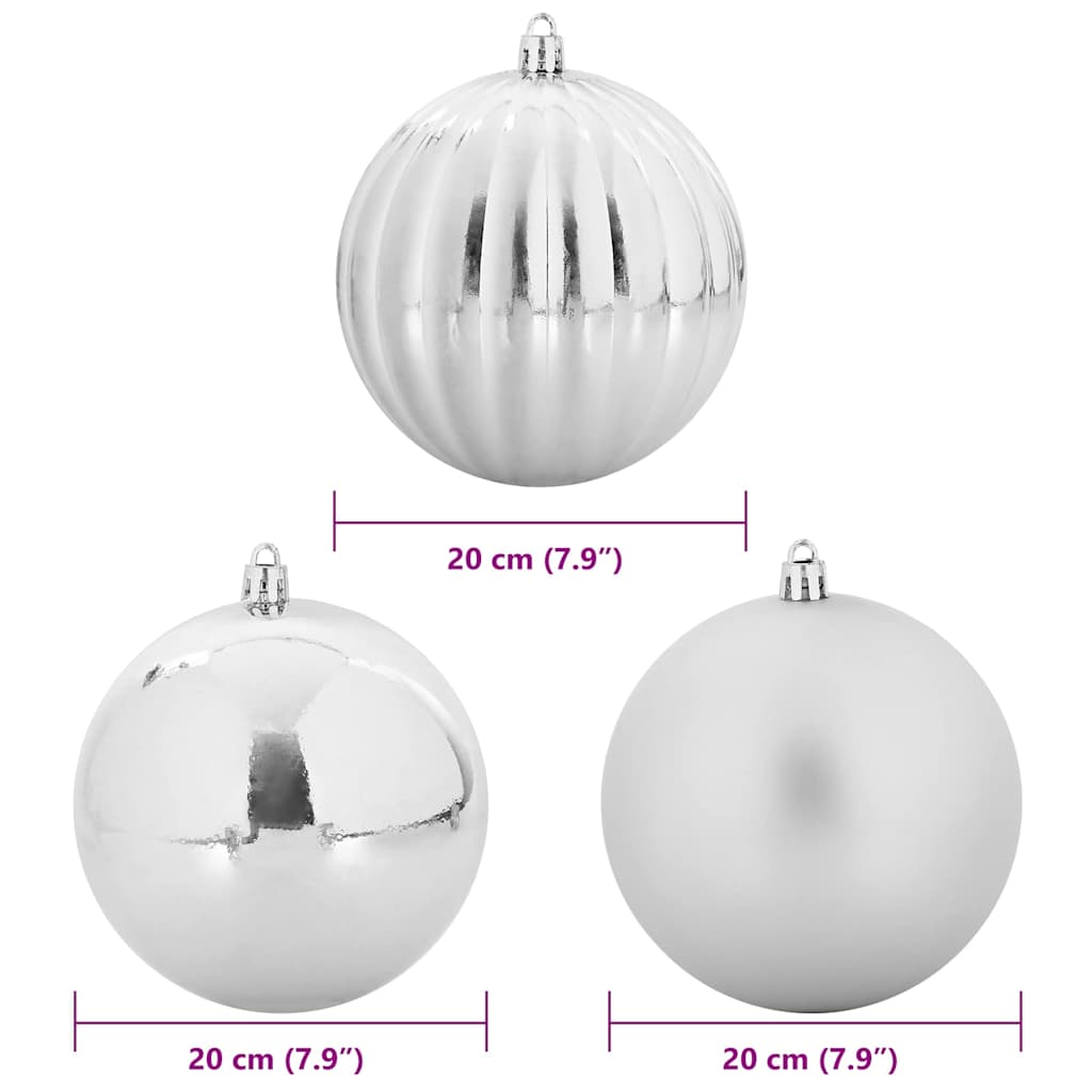 Christmas Bauble Set 4 pcs Silver