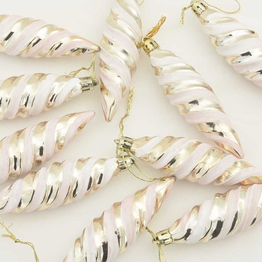 Christmas Spiral Shape Ball 40 pcs Champagne