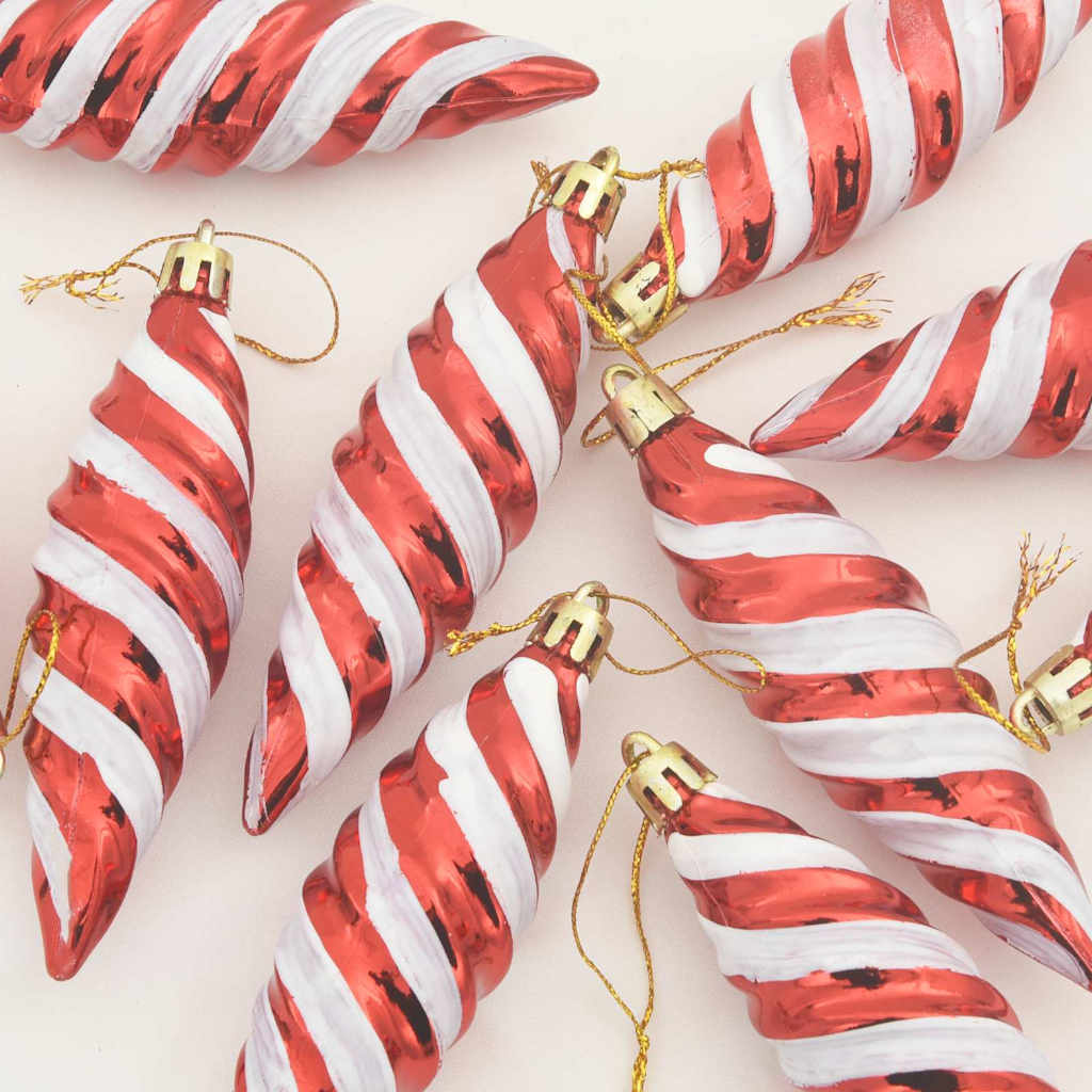 Christmas Spiral Shape Ball 40 pcs Red