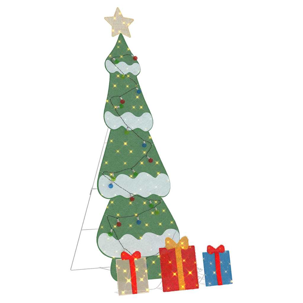 Lighted Christmas Tree with 3 Gift Boxes 2D Warm White 180 cm